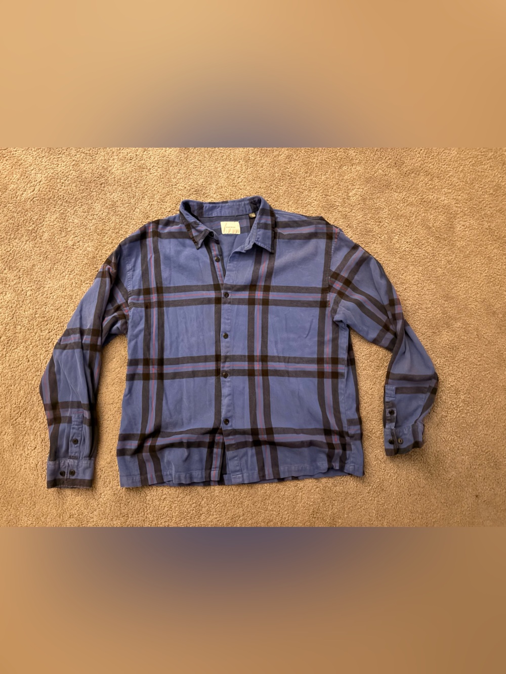 PacSun Blue Plaid Shirt Jacket